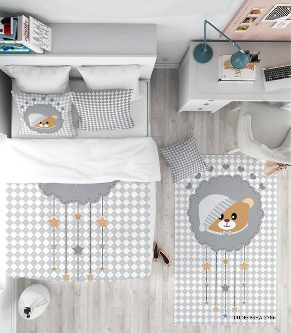 روتختی کودک پسرانه 4 تکه طرح خرس مدل Baby Bear