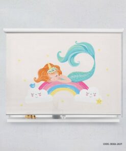 پرده شید اتاق کودک دخترانه طرح پری دریایی مدل Mermaid