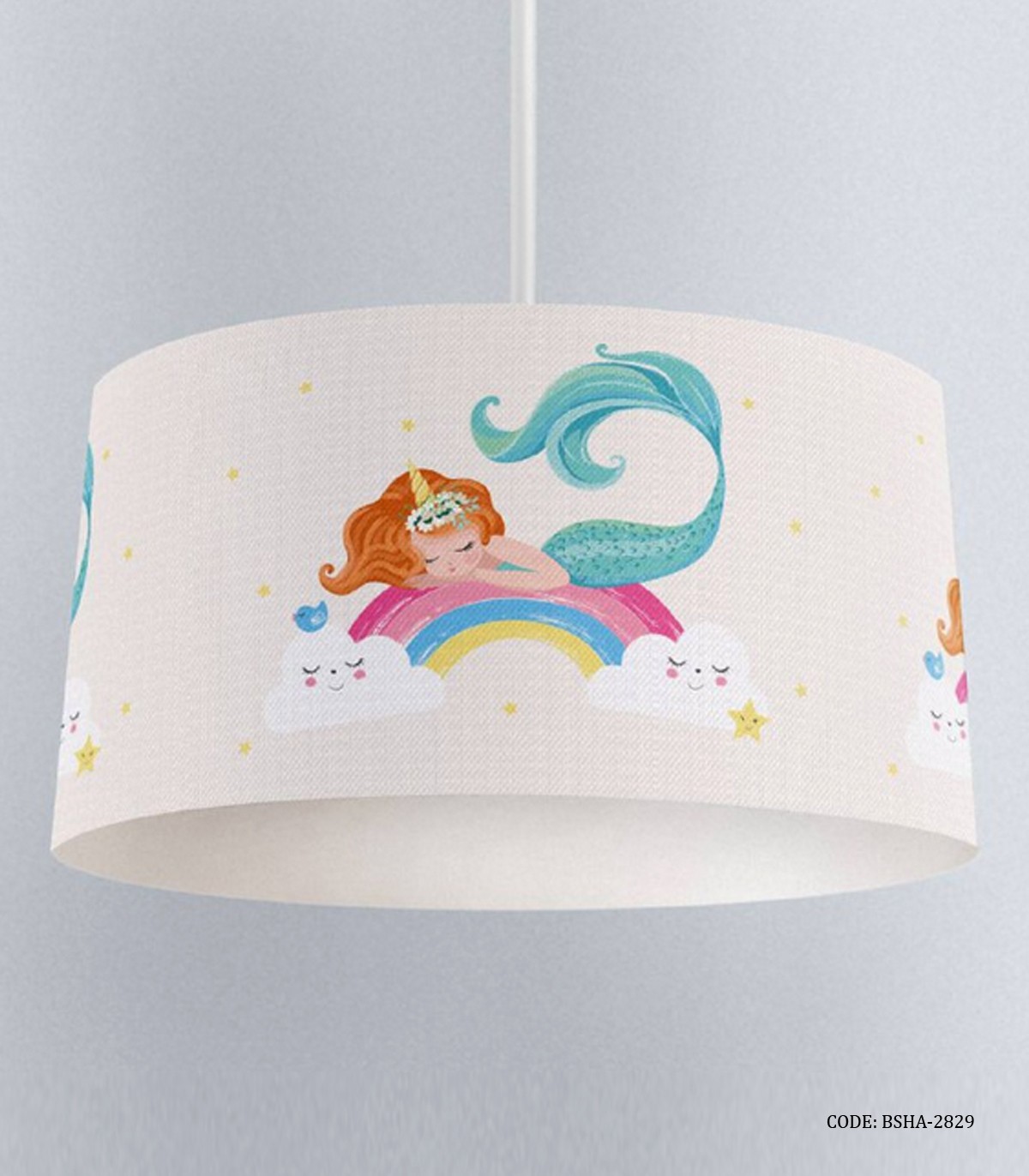 لوستر اتاق کودک دخترانه طرح پری دریایی مدل Mermaid