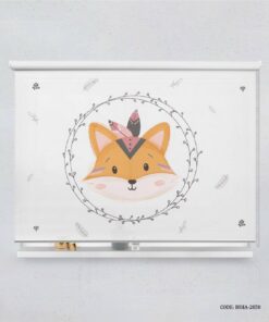 پرده شید اتاق کودک دخترانه طرح روباه مدل Cute Fox