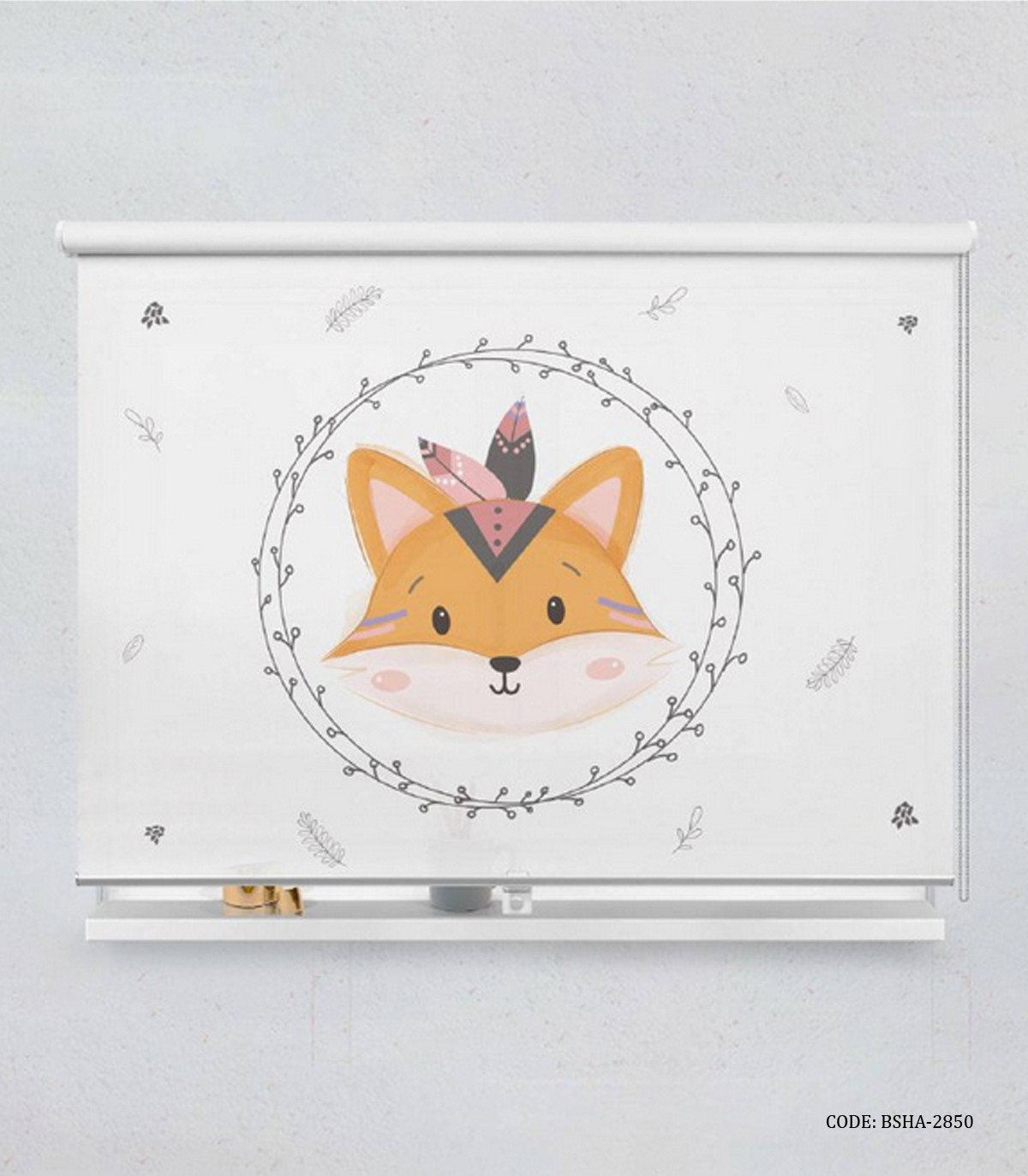 پرده شید اتاق کودک دخترانه طرح روباه مدل Cute Fox