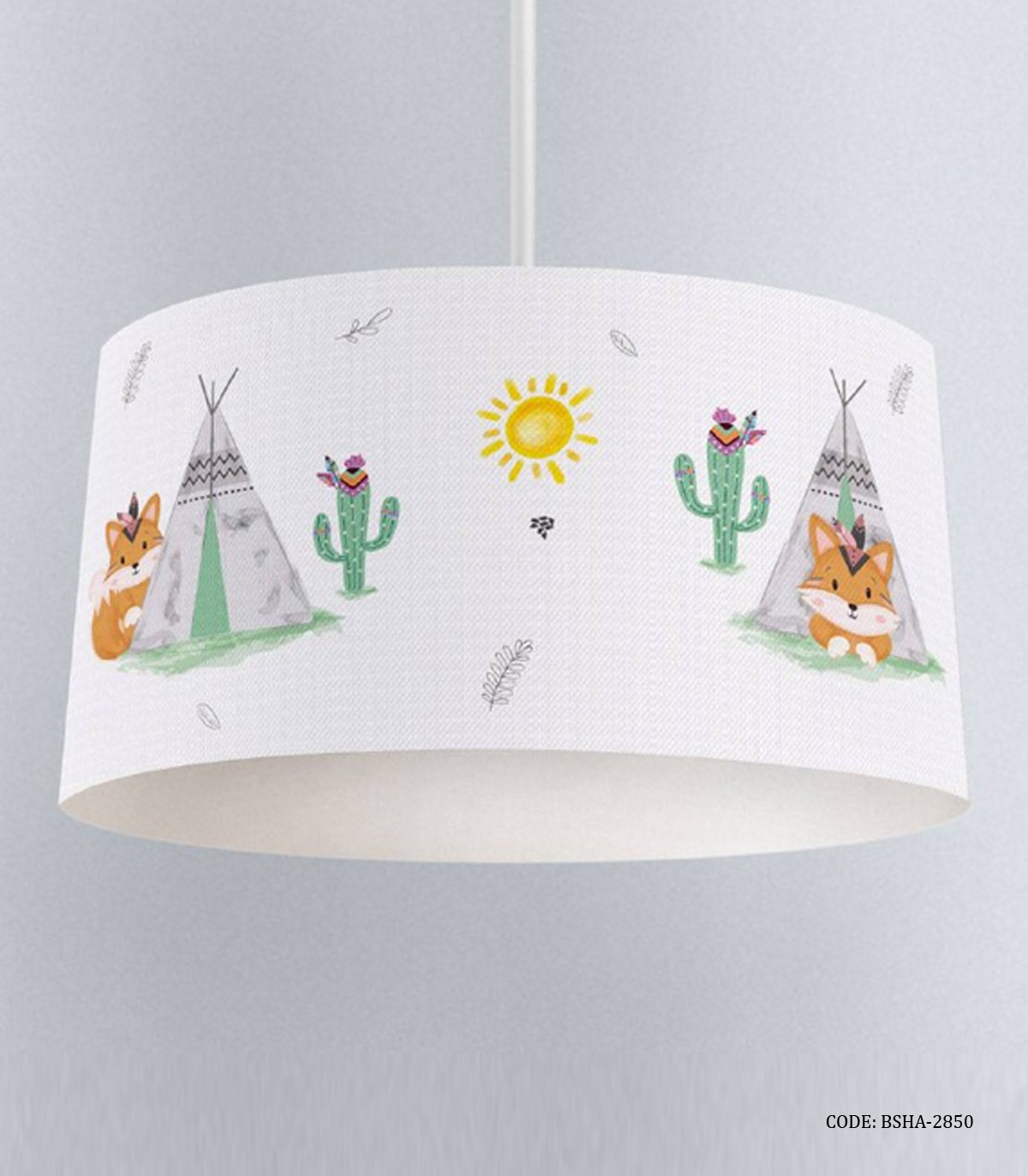 لوستر اتاق کودک دخترانه طرح روباه مدل Cute Fox