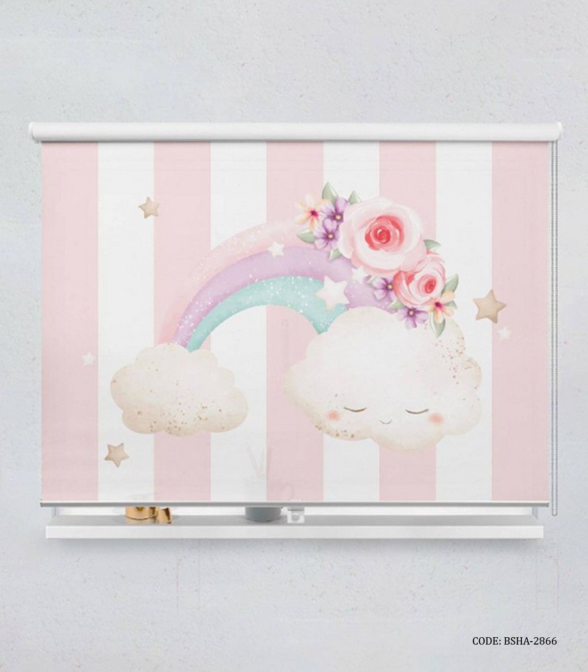 پرده شید اتاق کودک دخترانه طرح ماه مدل Bright Moon