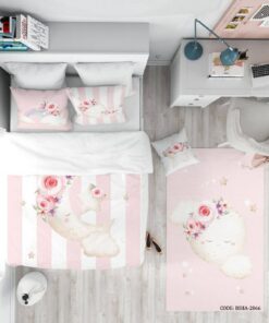 روتختی کودک دخترانه 4 تکه طرح ماه مدل Bright Moon