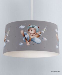 لوستر اتاق کودک پسرانه طرح گربه خلبان مدل Pilot Cat