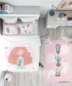 روتختی کودک دخترانه 4 تکه طرح کاکتوس مدل Gow up