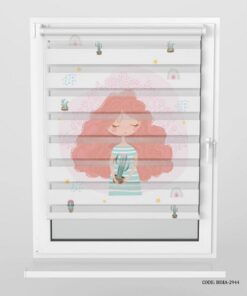 پرده زبرا اتاق کودک دخترانه طرح کاکتوس مدل Gow up