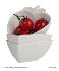 کاسه زیتون خوری سه عددی سرامیکی طرح توت فرنگی