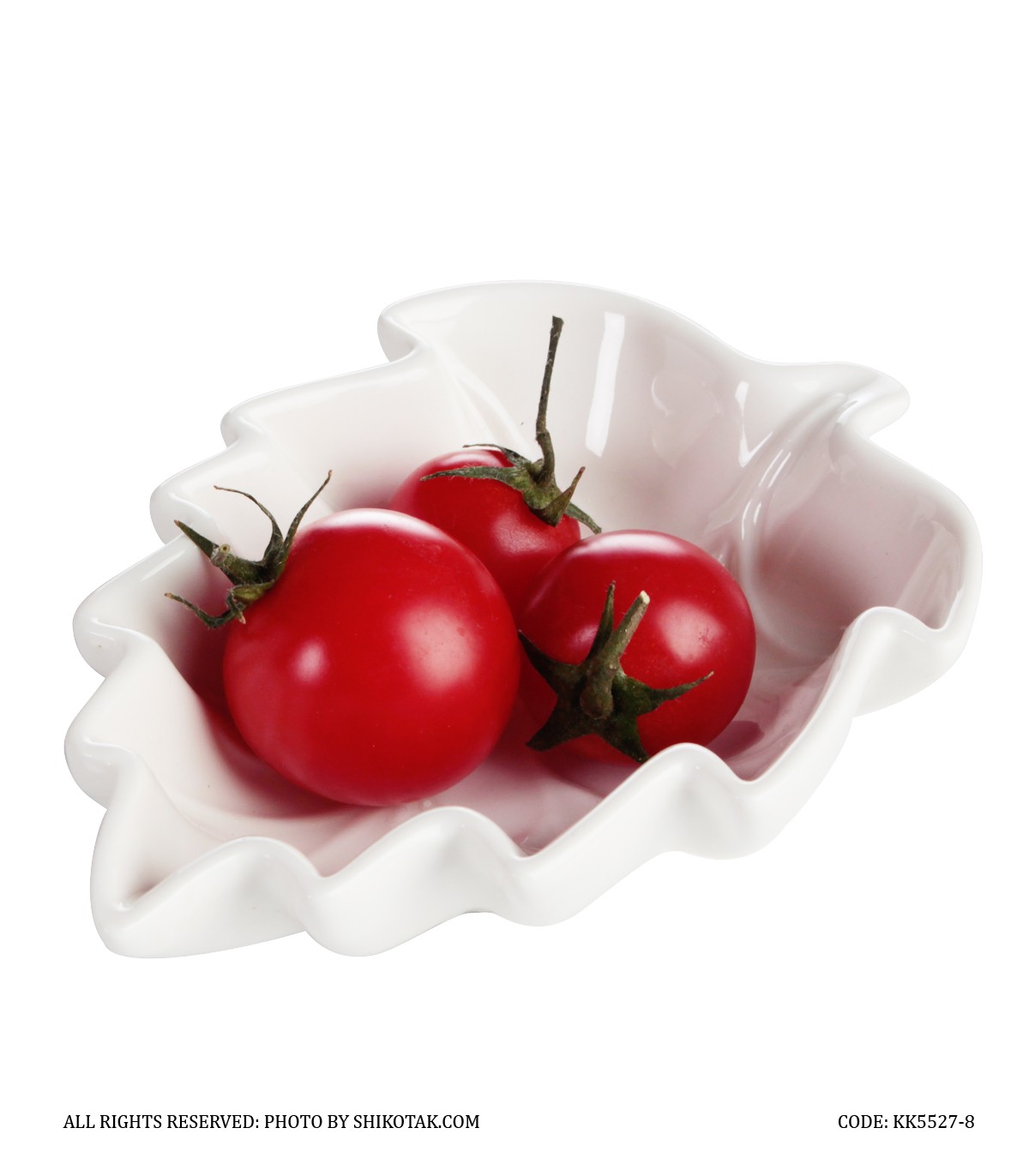 کاسه سرامیکی زیتون خوری طرح برگ انجیری