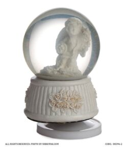 گوی موزیکال برفی طرح فرشته نوازنده کوچک