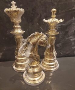 مهره شطرنج رومیزی پلی استر مجموعه سه عددی