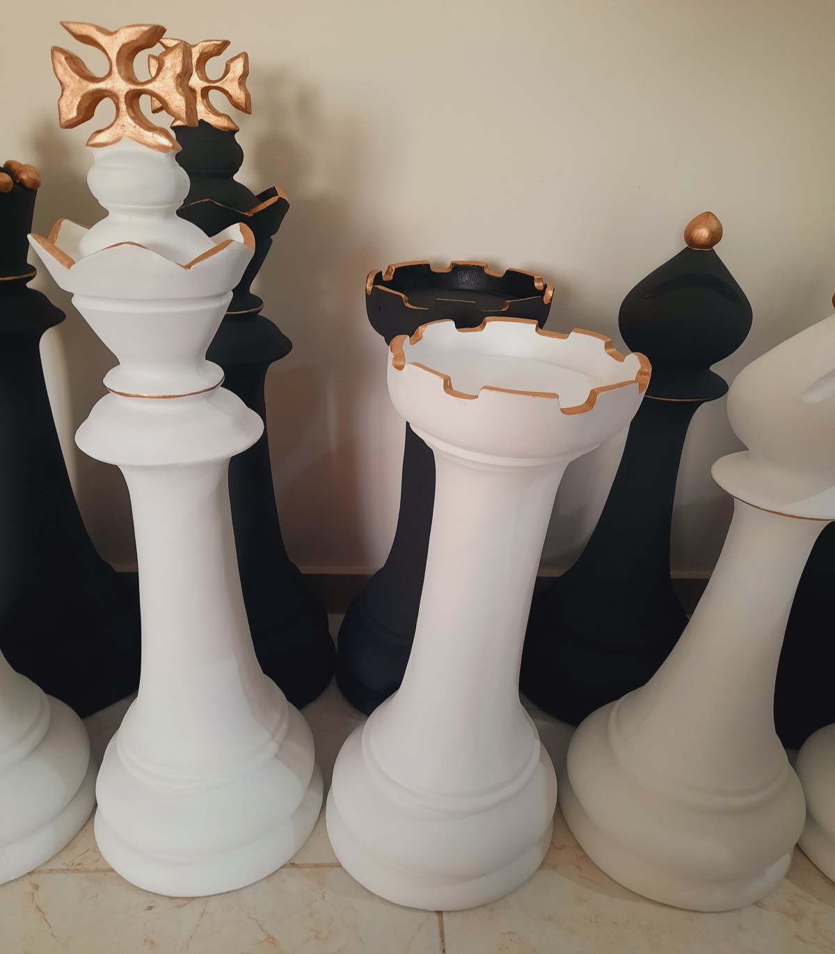 مجسمه مهره شطرنج کنار سالنی مجموعه 6 عددی