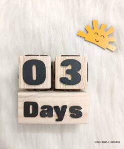 مکعب تاریخ شمار ماهگرد و سالگرد چوبی