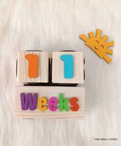 مکعب تاریخ شمار ماهگرد و سالگرد چوبی