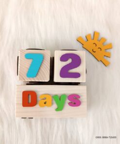 مکعب تاریخ شمار ماهگرد و سالگرد چوبی