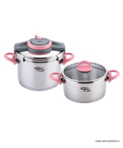 زودپز 6 لیتری دو قلو مدل QCNEW رنگ صورتی