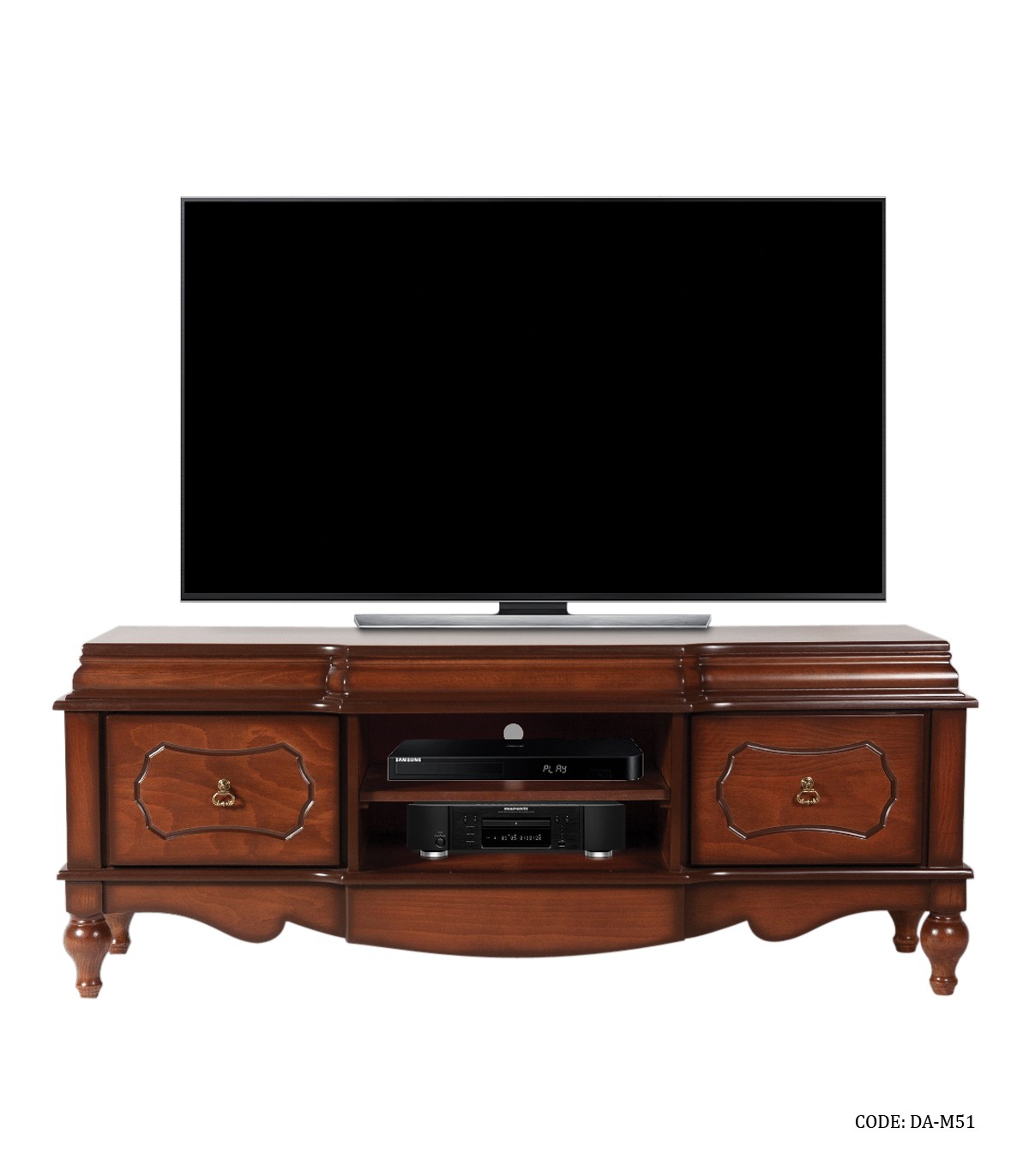 میز تلویزیون چوبی کلاسیک کشودار طول 150 مدل M51