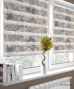 پرده زبرا آشپزخانه و اتاق خواب طرح پتینه مدل PO198