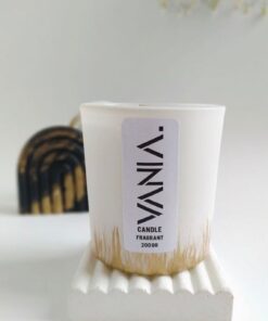 شمع شات سفید طلایی مدل Cotton