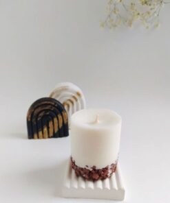 شمع سنگ قهوه ای مدل Brown Stone