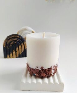 شمع سنگ قهوه ای مدل Brown Stone