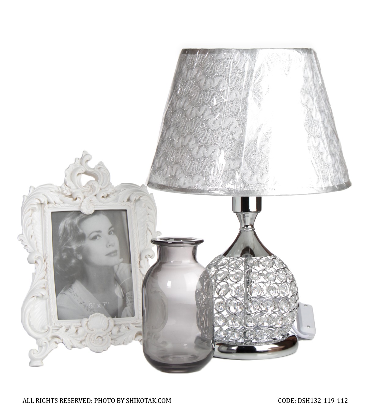 ست آبازور و قاب عکس و گلدان مدل طنین