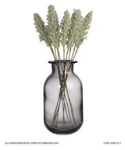 گلدان شیشه ای ساده مشکی دودی مدل مهتاب