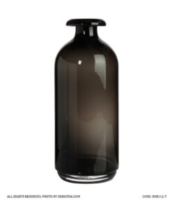 گلدان شیشه ای رومیزی بلند مشکی مدل شباوا