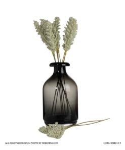 گلدان رومیزی شیشه ای مشکی مدل شباهنگ