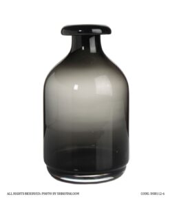 گلدان رومیزی شیشه ای مشکی مدل شباهنگ