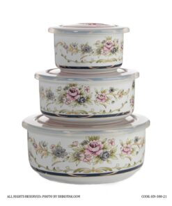 ظروف درب دار سه تکه طرح مدیسون