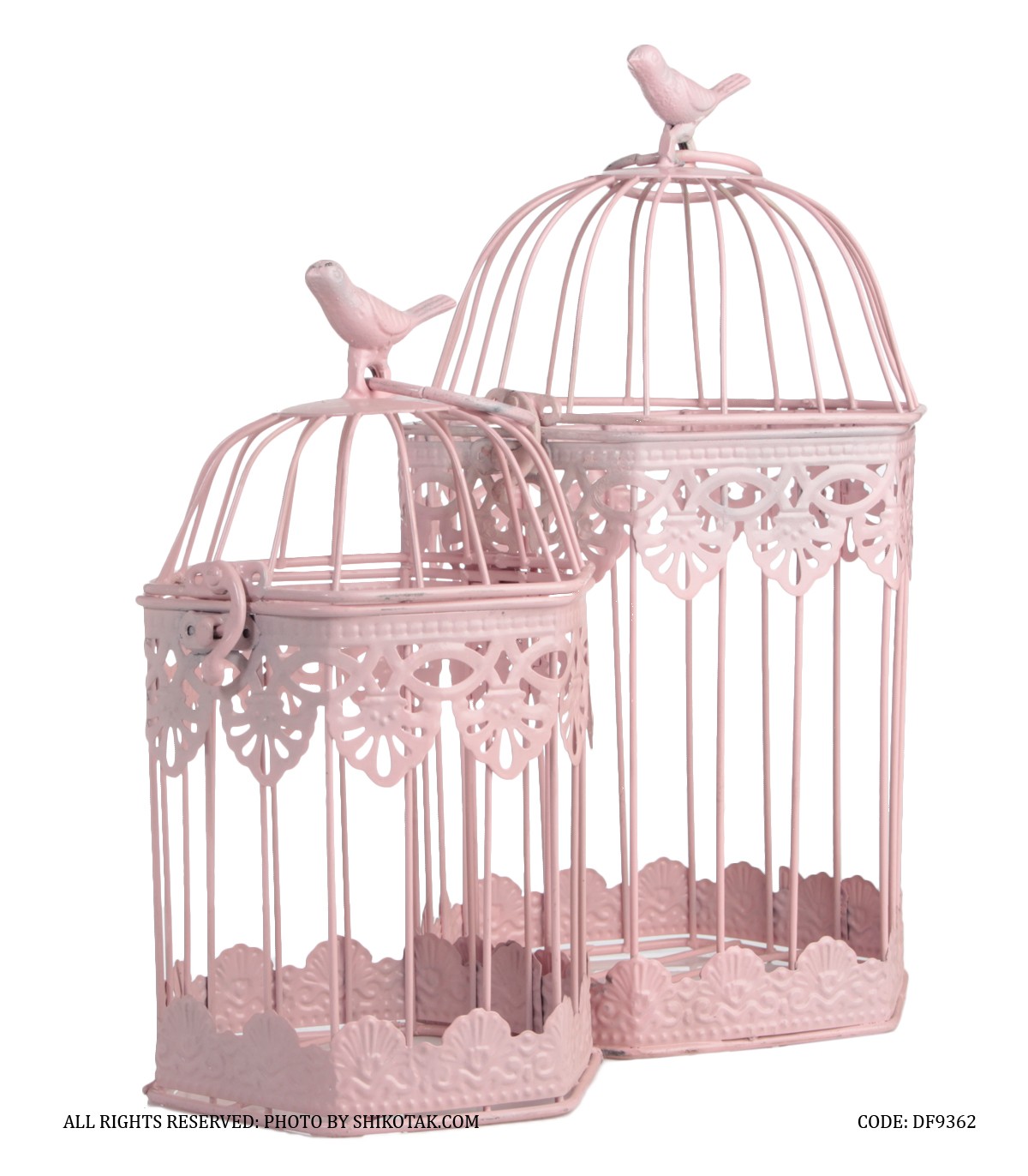 قفس تزئینی شش ضلعی طرح کبوتر