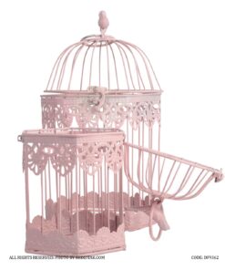 قفس تزئینی شش ضلعی طرح کبوتر