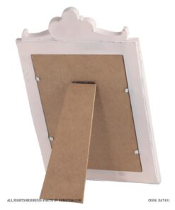 قاب عکس پلی رزین تاج دار سفید صورتی شاینی