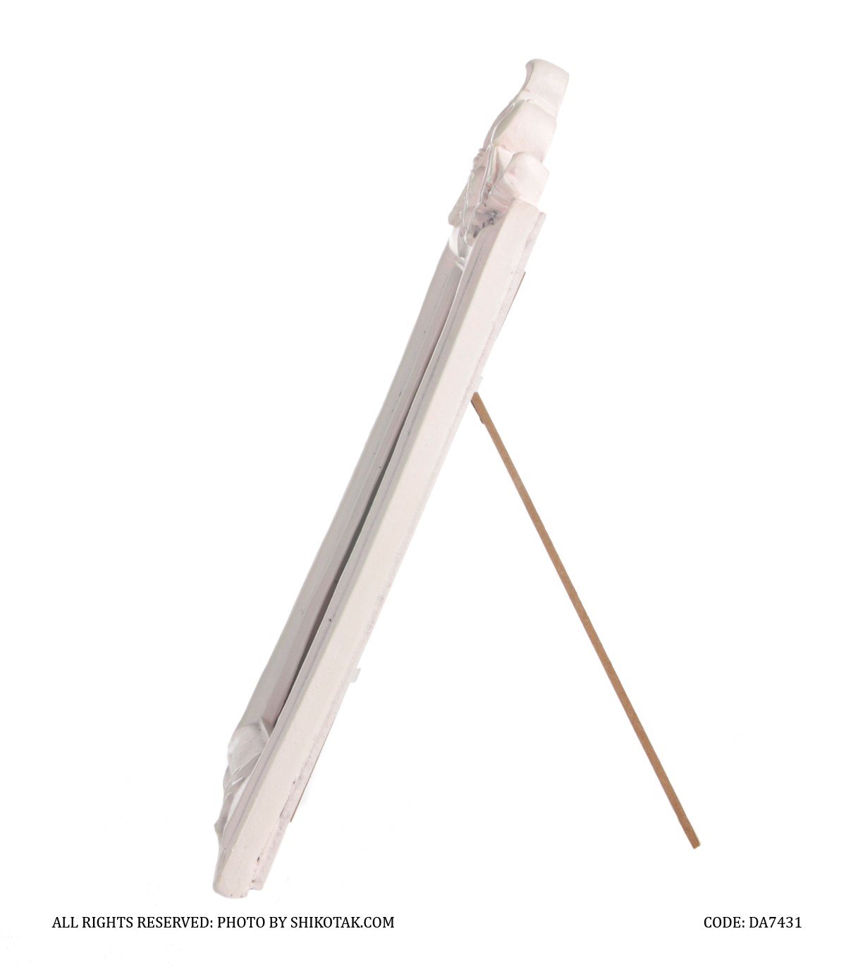 قاب عکس پلی رزین تاج دار سفید صورتی شاینی