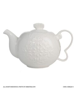 قوری انگلیش هوم سفید طرح گل