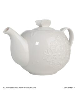 قوری انگلیش هوم سفید طرح گل