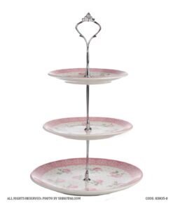 شیرینی خوری سه طبقه مدل فلورا