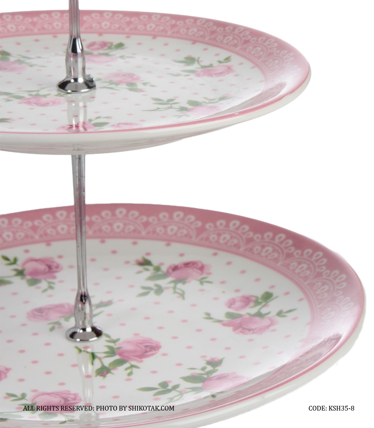 شیرینی خوری سه طبقه مدل فلورا