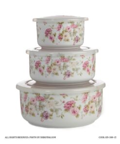 ظروف درب دار سه تکه طرح رزیتا