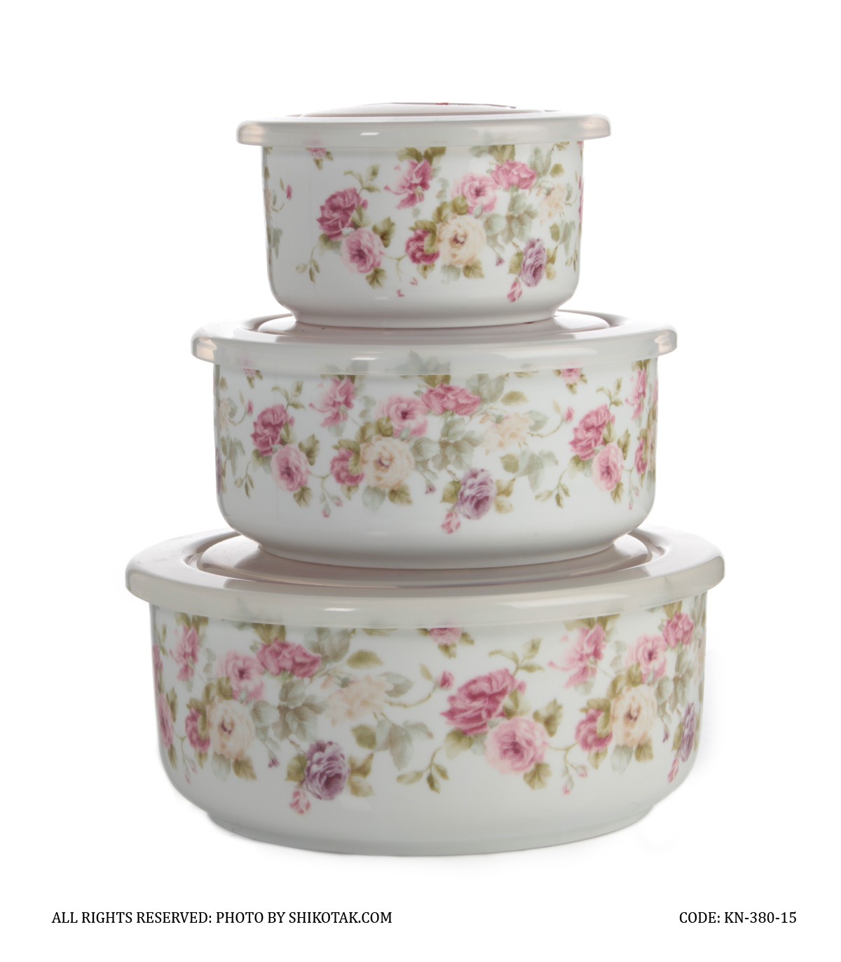 ظروف درب دار سه تکه طرح رزیتا