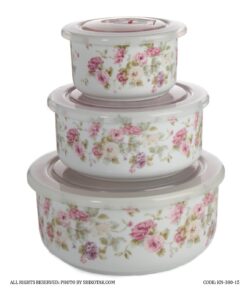 ظروف درب دار سه تکه طرح رزیتا