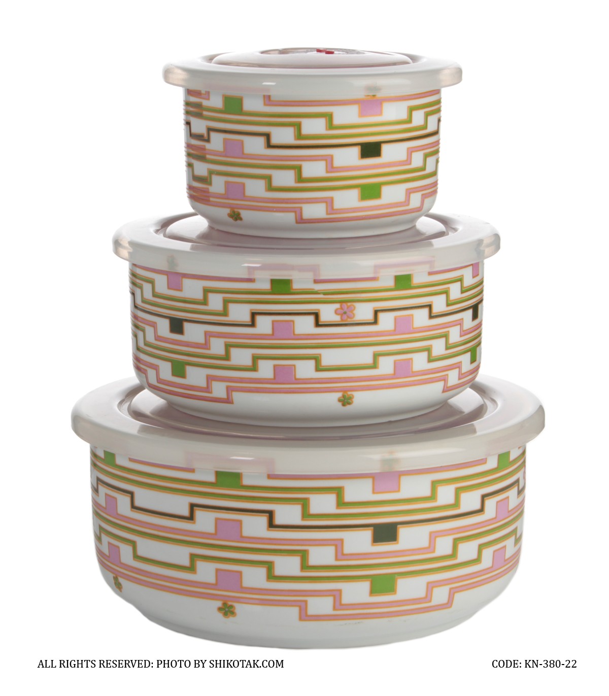 ظرف نگهداری غذا سه تایی مدل 380-22