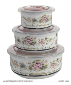 ظروف درب دار سه تکه طرح مدیسون