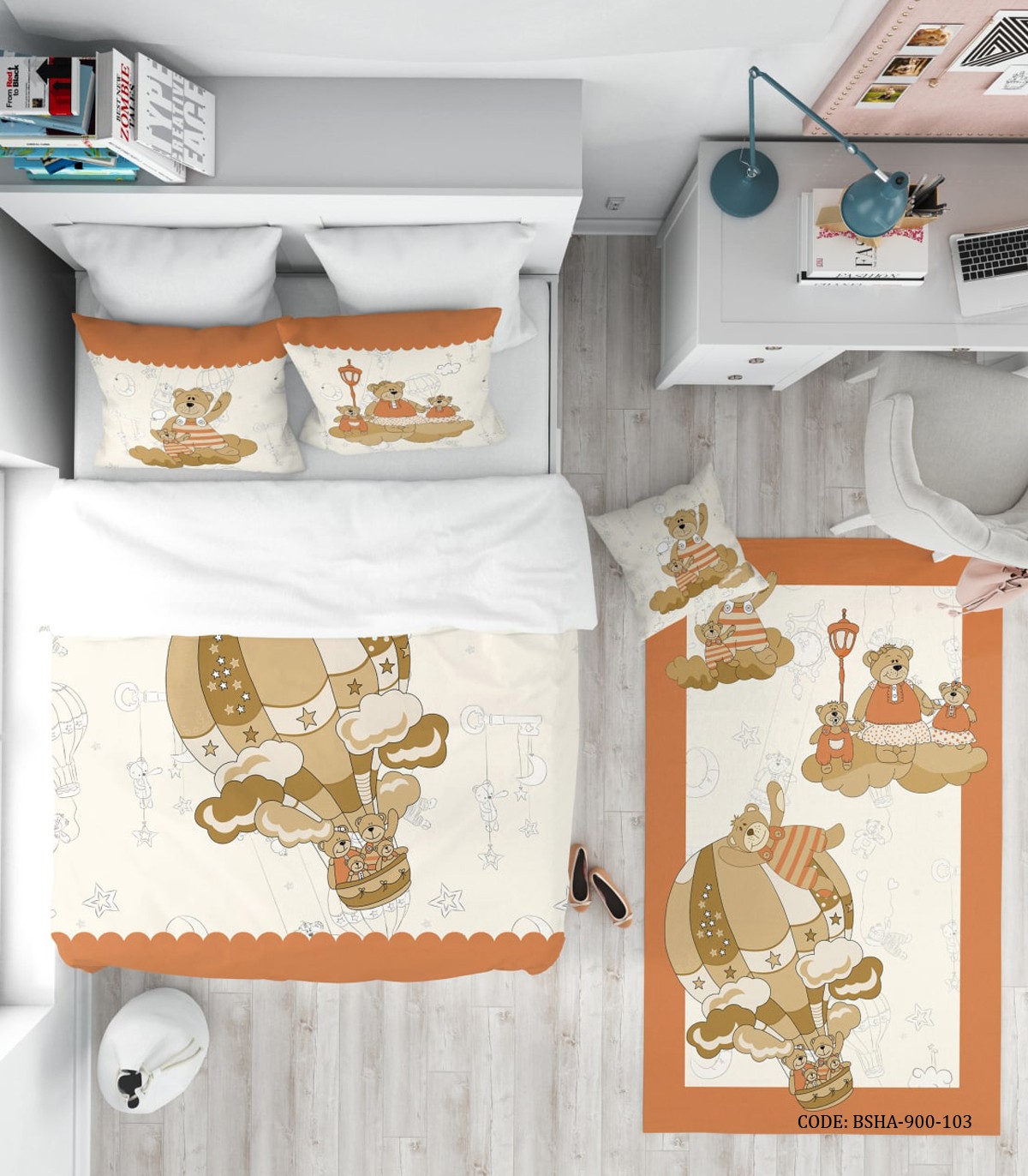 روتختی 4 تکه پسرانه طرح خرس مدل Bear Family