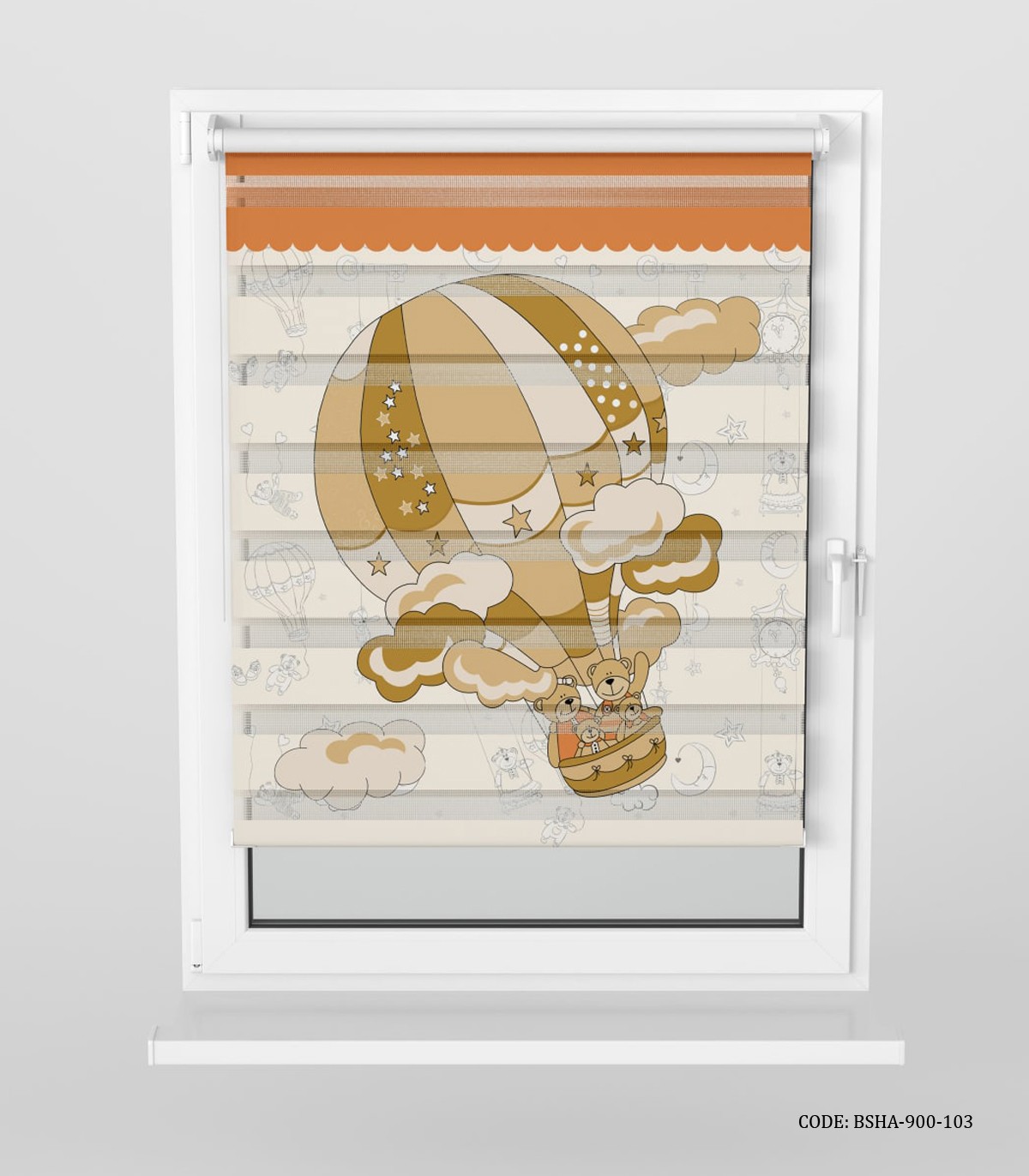 پرده زبرا اتاق کودک پسرانه طرح خرس مدل Bear Family