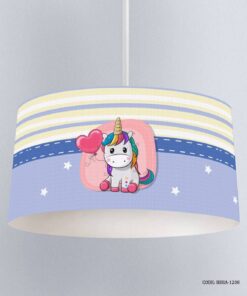 لوستر اتاق کودک دخترانه طرح اسب تک شاخ مدل Purple Unicorn