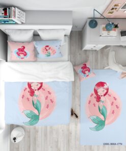 روتختی دخترانه طرح پری دریایی مدل Pink Mermaid