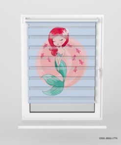پرده زبرا اتاق کودک دخترانه طرح پری دریایی مدل Pink Mermaid