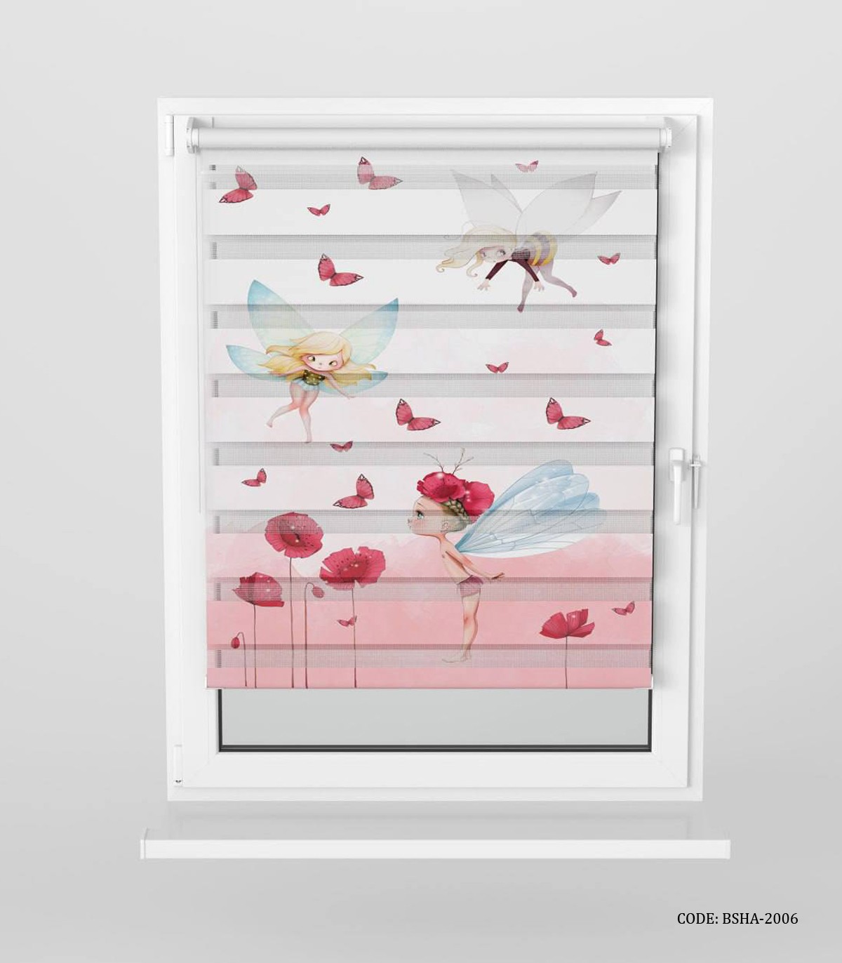 پرده زبرا دخترانه اتاق کودک طرح فرشته مدل My Little Angel